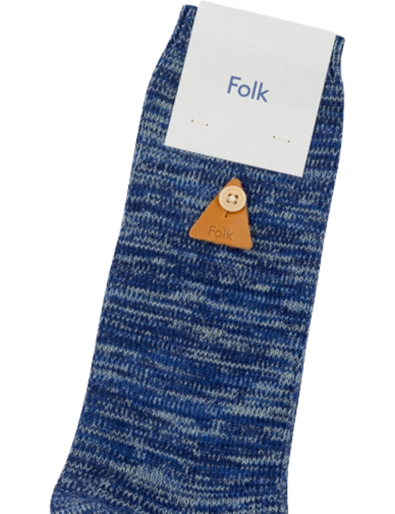 Folk Melange Socks Blue Mix Main Label