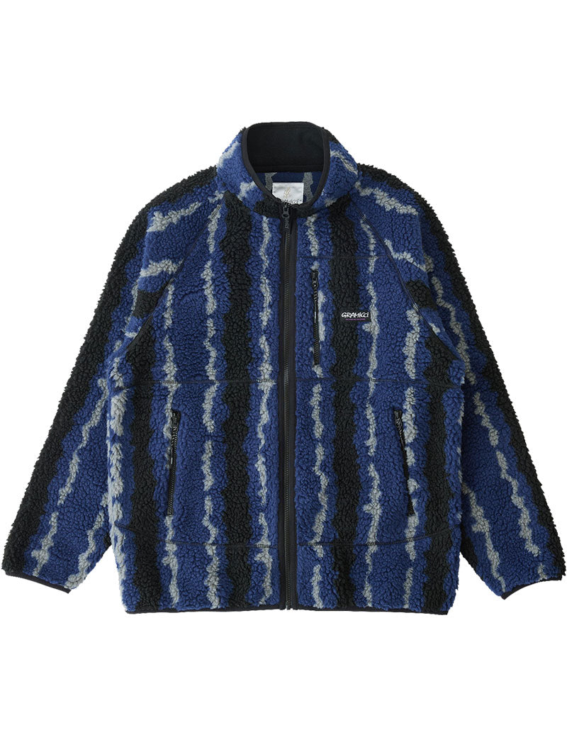 Gramicci Ripple Sherpa Jacket Navy Ripple