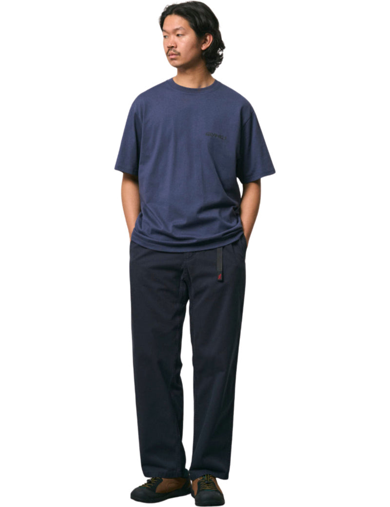 Gramicci Bass T-Shirt Navy On Model Front