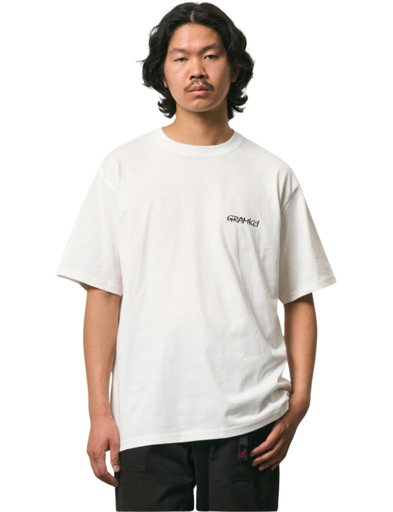 Gramicci Bass T-Shirt White Front Model