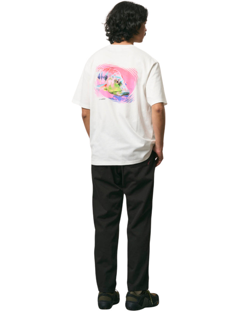 Gramicci Bass T-Shirt White On Model Back