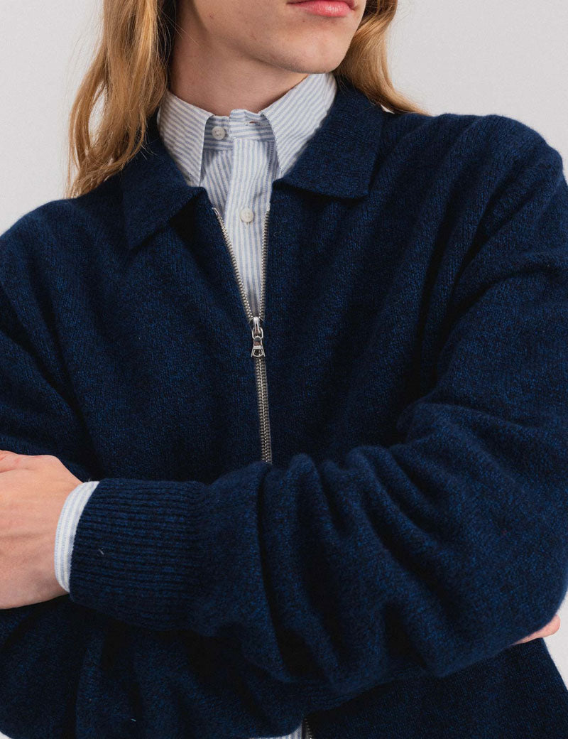 Howlin' High Pressure Polo Cardigan Navy Mix