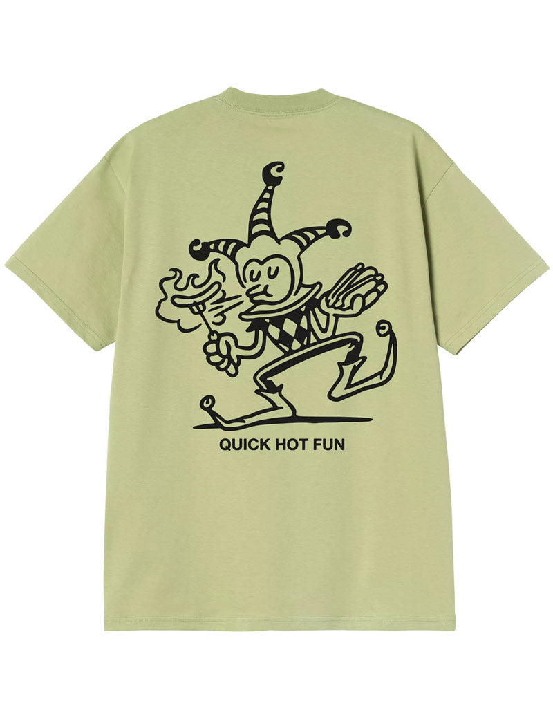 Carhartt WIP Short Sleeve Harlequin BBQ T-Shirt Gentle Green Back View