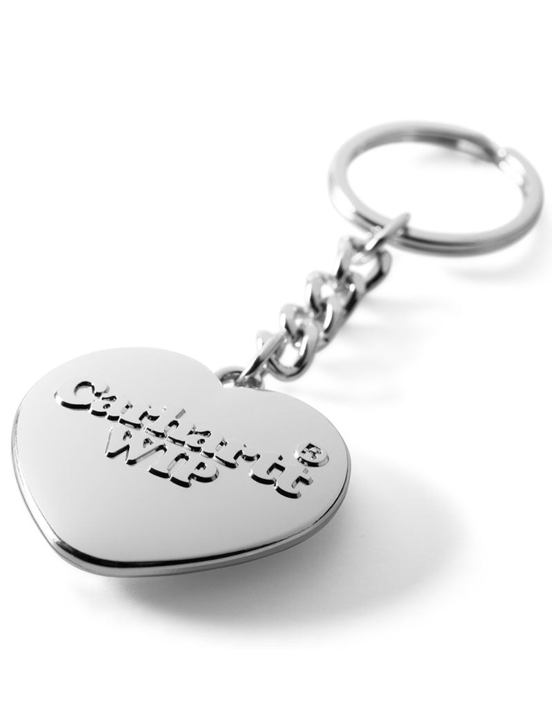 Carhartt Wip Heart Keychain Zinc Alloy Silver