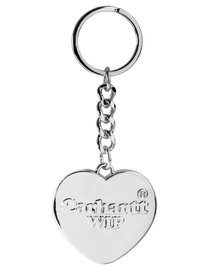 Carhartt Wip Heart Keychain Zinc Alloy Silver