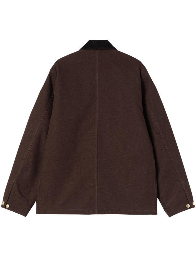 Carhartt WIP Michigan Coat Winter Tobacco & Black Rigid Rear View