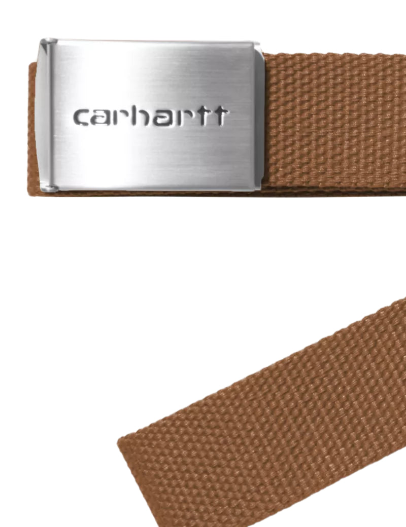 Carhartt WIP Clip Belt Chrome WIP H Brown Buckle