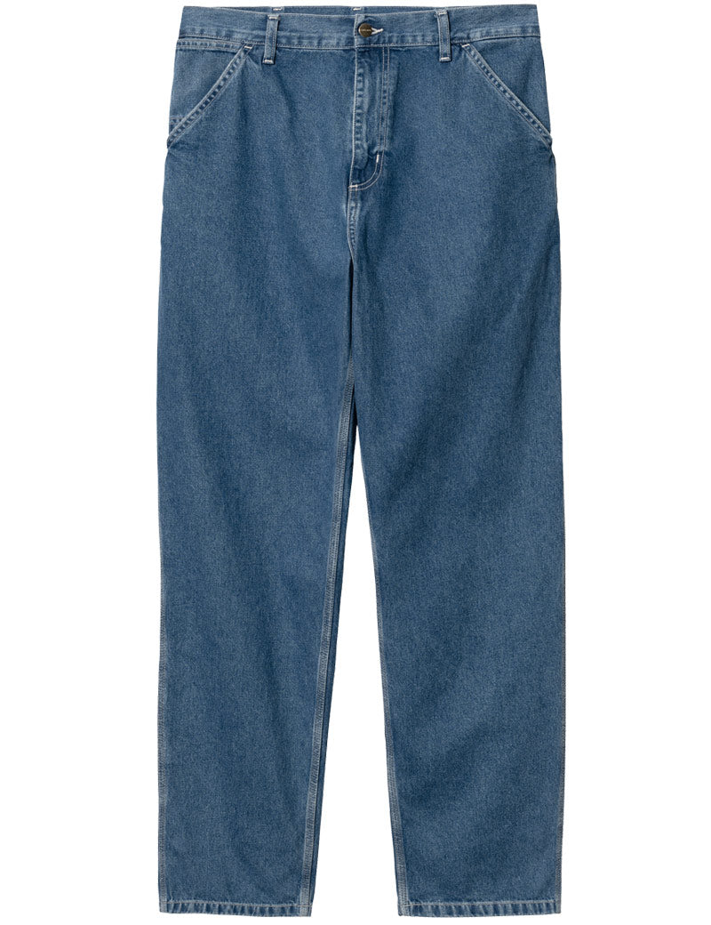 Carhartt WIP Simple Pant Denim Jeans Blue Stone Washed Front