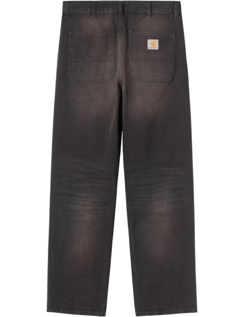 Carhartt WIP Simple Pant Black & Tobacco Used Wash Denim Back View