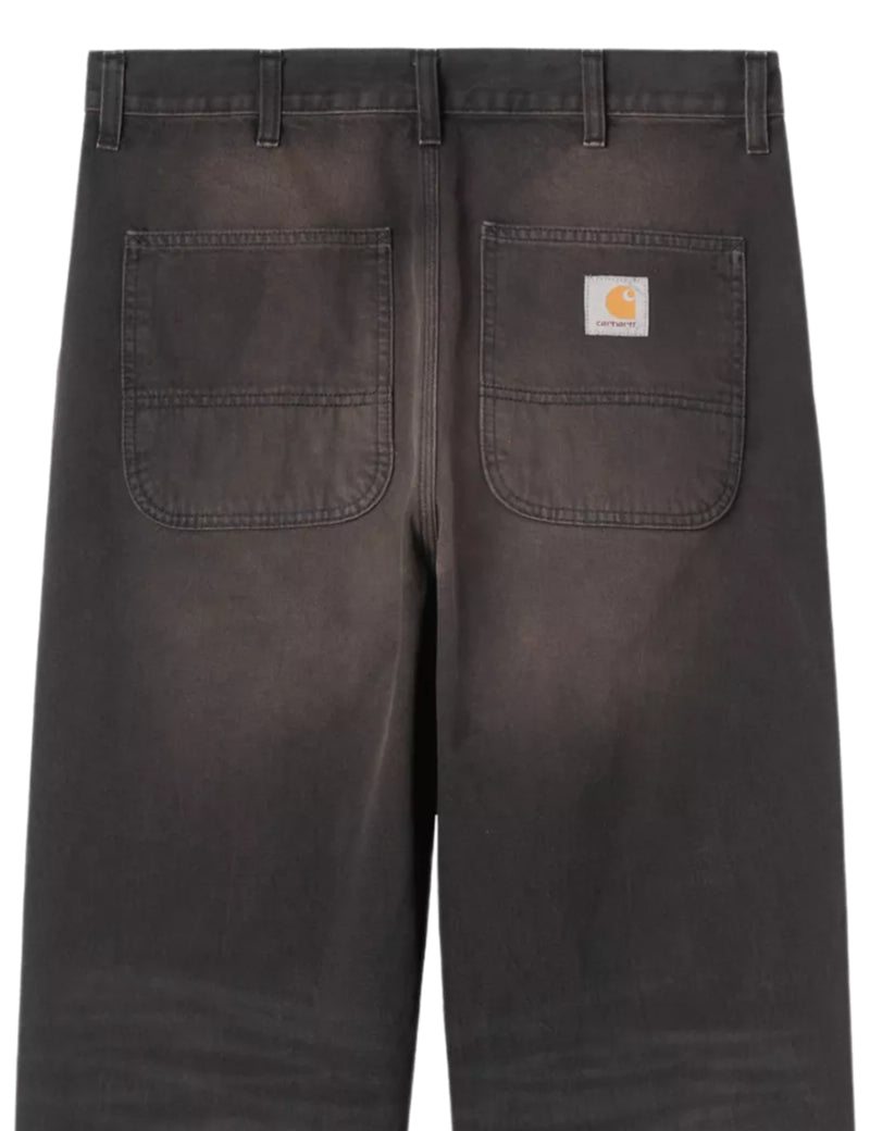 Carhartt WIP Simple Pant Black & Tobacco Used Wash Denim Pocket Detail