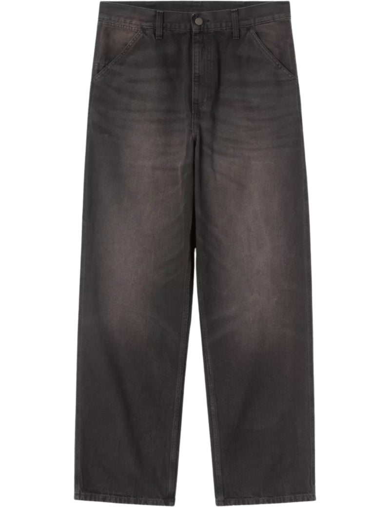 Carhartt WIP Simple Pant Black & Tobacco Used Wash Denim Main