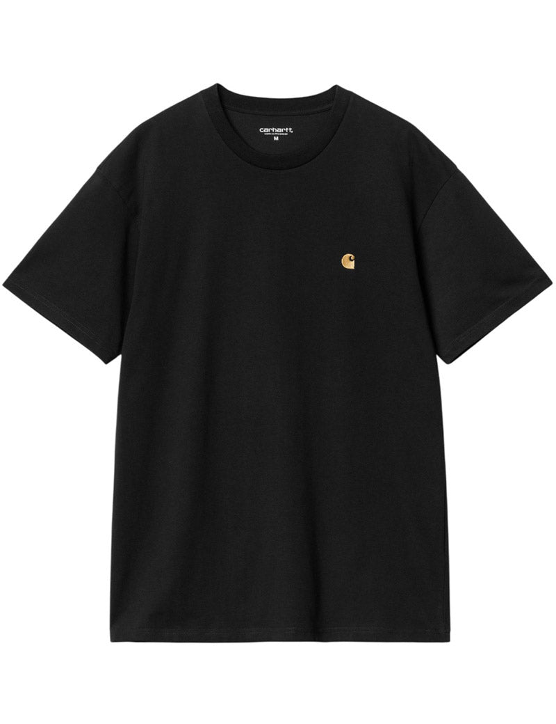 Carhartt Wip Chase Short Sleeve T-Shirt Black Gold