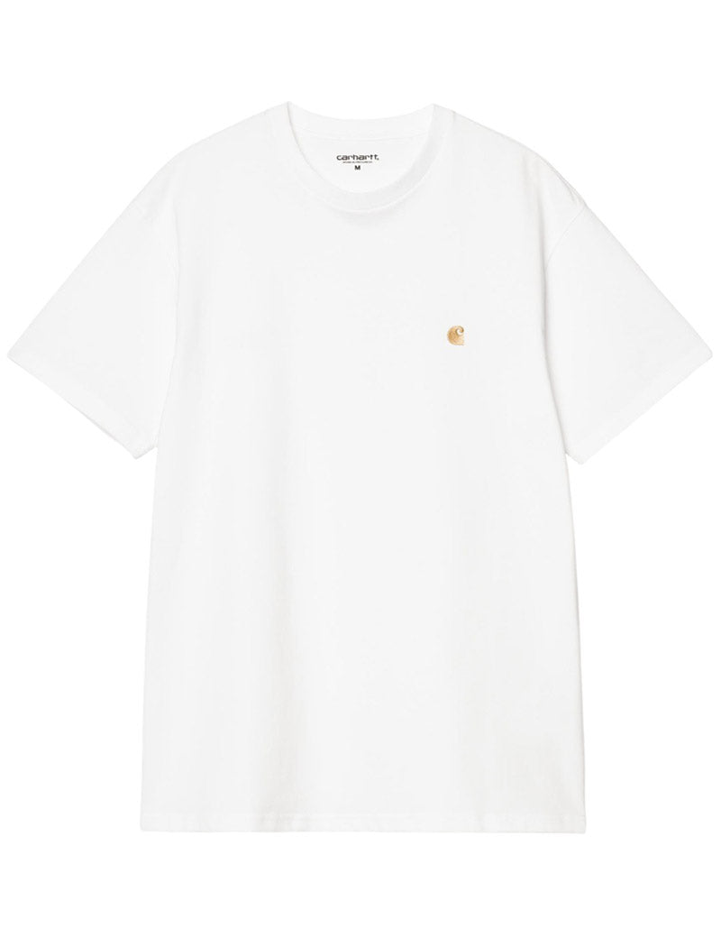 Carhartt Wip Chase Short Sleeve T-Shirt White Gold