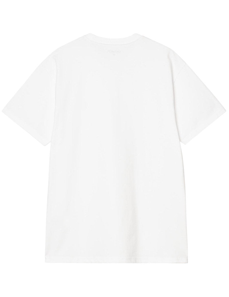 Carhartt Wip Chase Short Sleeve T-Shirt White Gold Back View