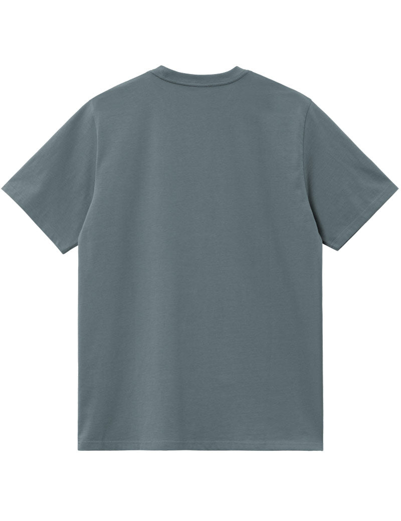 Carhartt Wip Chase Short Short Sleeve T-Shirt Cozy Blue Gold Back