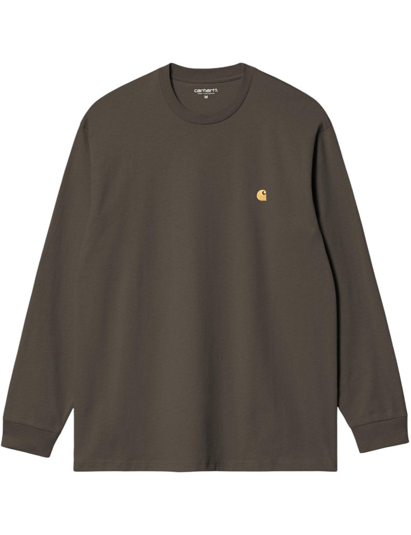 Carhartt Wip Chase L/S T-Shirt Shungite Gold Main