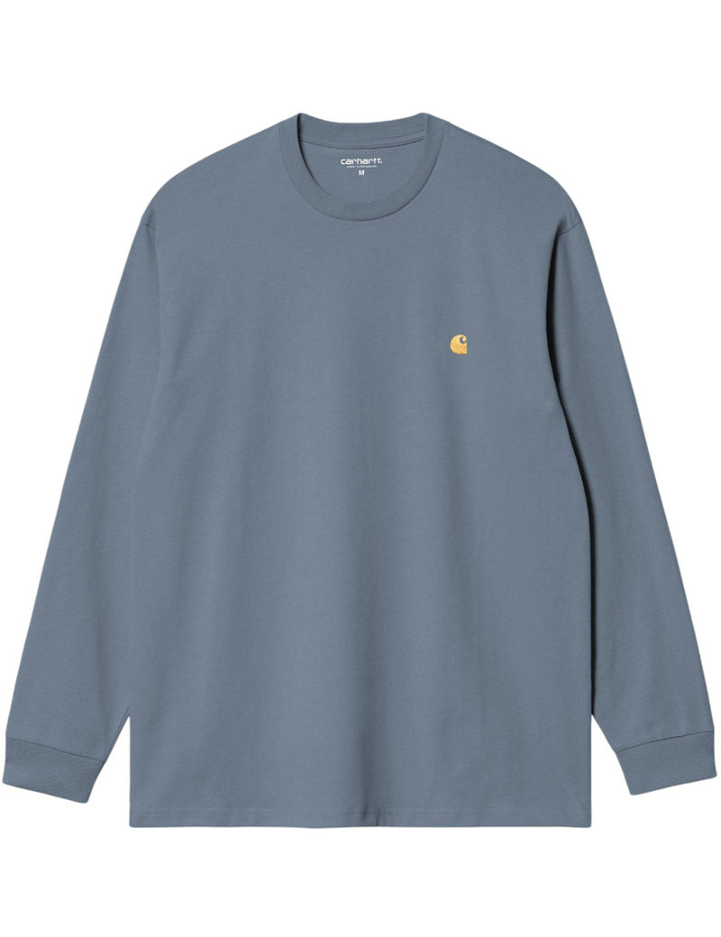Carhartt Wip Chase L/S T-Shirt Icesheet Gold Main