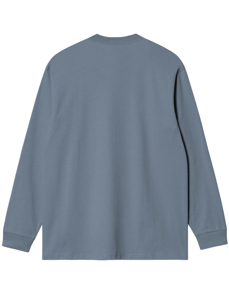 Carhartt Wip Chase L/S T-Shirt Icesheet Gold Back View