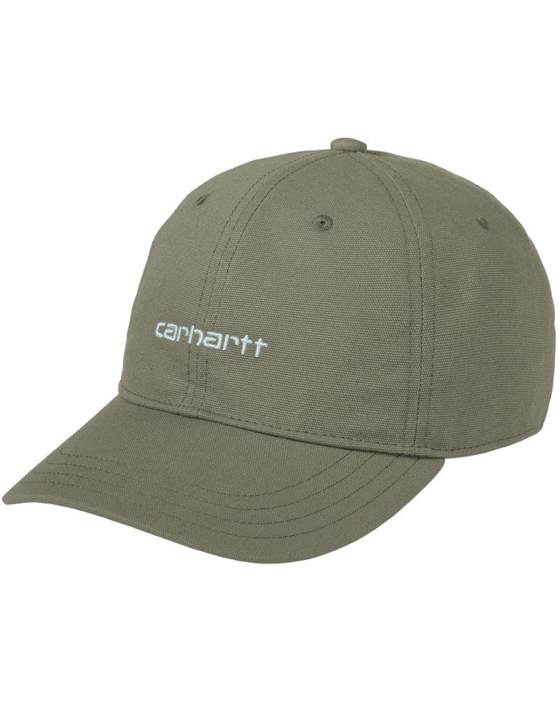 Carhartt WIP Canvas Script Cap Leaf TourmalineFront