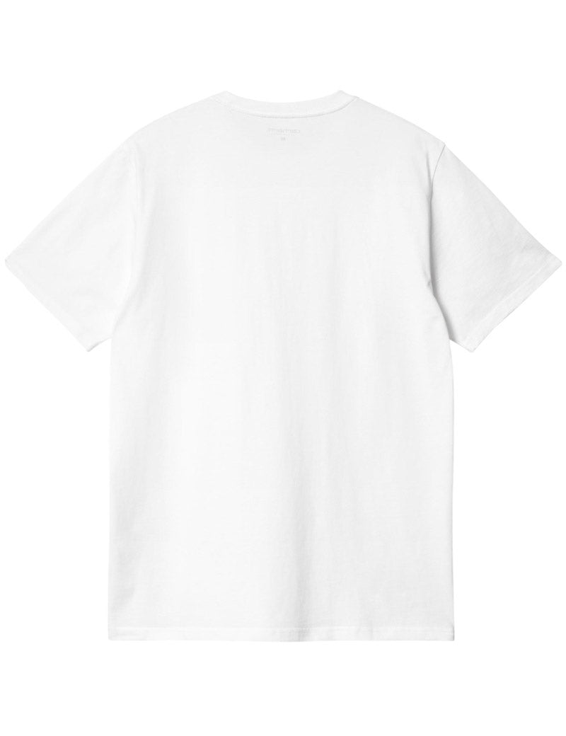 Carhartt Wip Pocket Short Sleeve T-Shirt White Back View