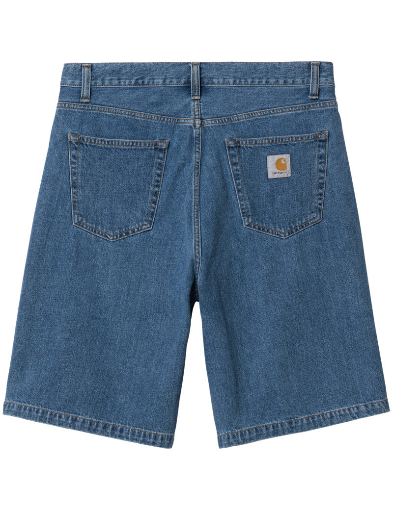 Carhartt WIP Landon Shorts Blue, Heavy Stone Wash Back View