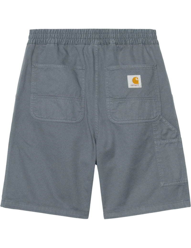 Carhartt WIP Flint Shorts Cozy Blue Garment Dyed Back View