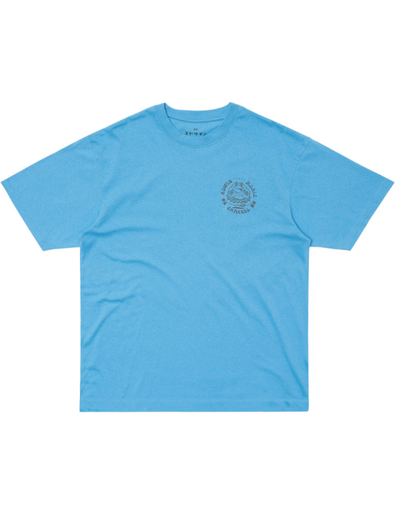 Edwin Music Channel T-Shirt Azure Blue Main