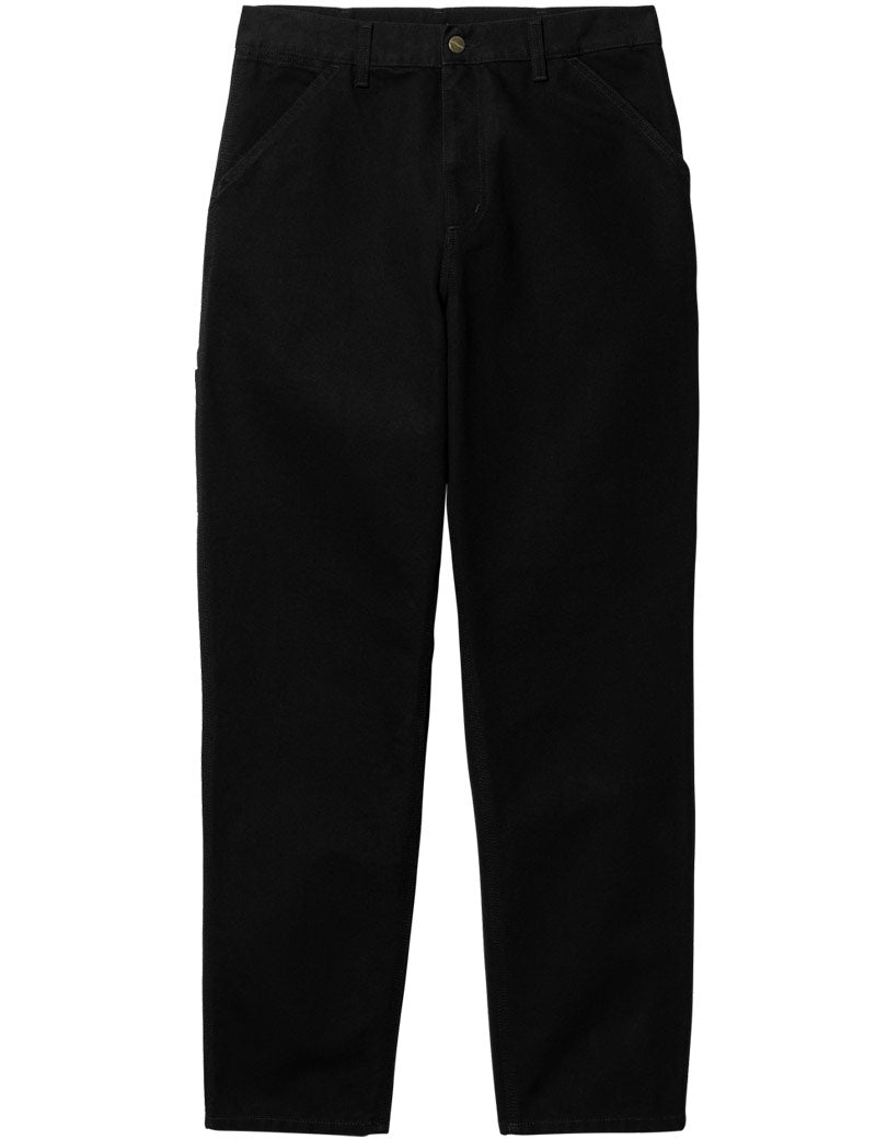 Carhartt WIP Single Knee Pant Dearborn Canvas Black Rinsed Front