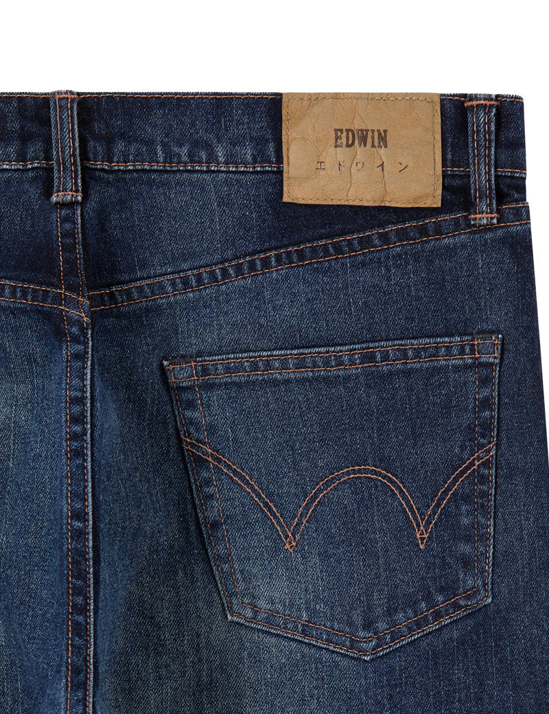 Edwin Slim Tapered Jeans Blue Mid Dark Used