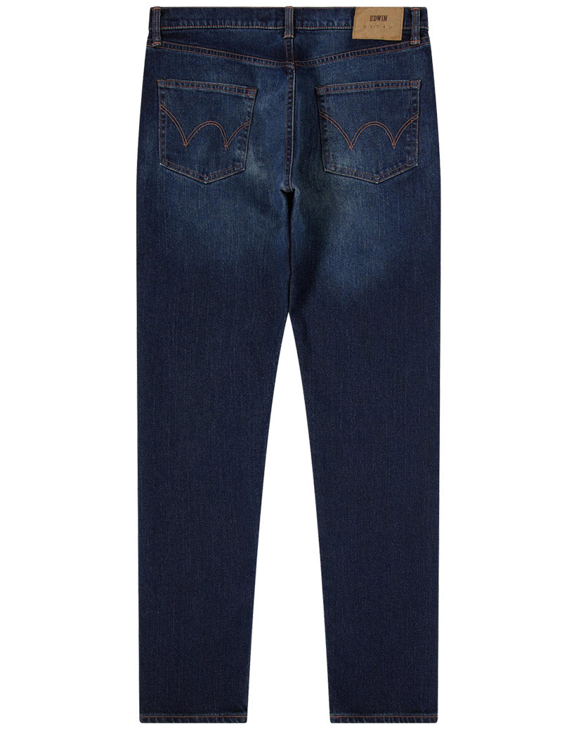 Edwin Slim Tapered Jeans Blue Mid Dark Used