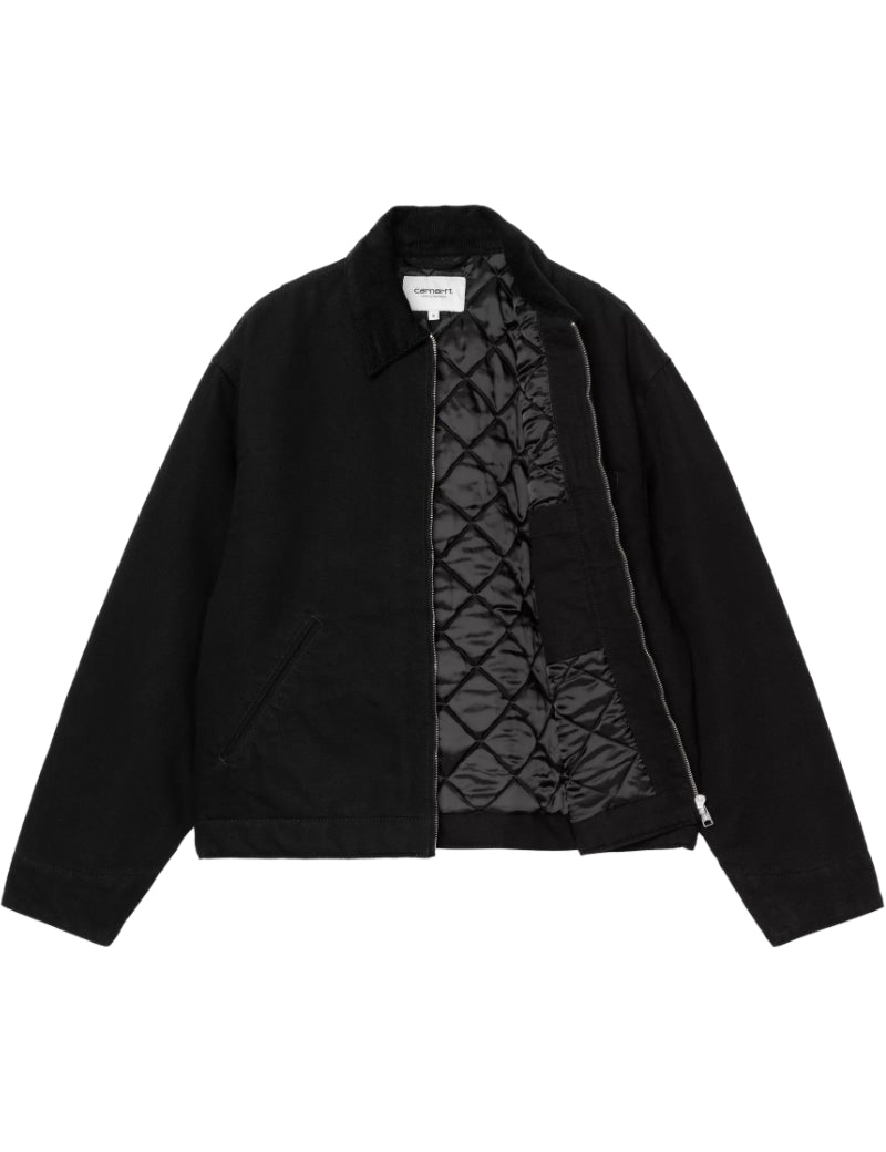 Carhartt WIP Women's OG Detroit Jacket Black & Black Rinsed Lining View