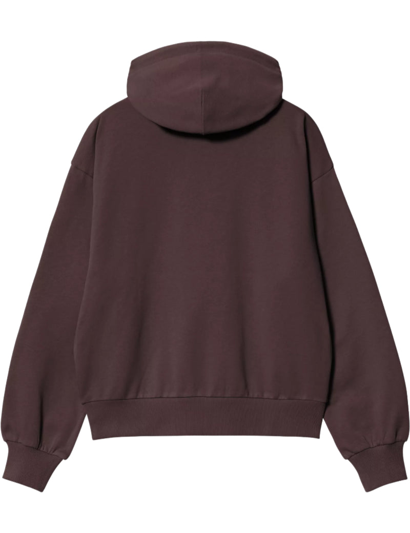 Carhartt WIP Women's Hooded Casey Sweatshirt Palisander & Silver Back View
