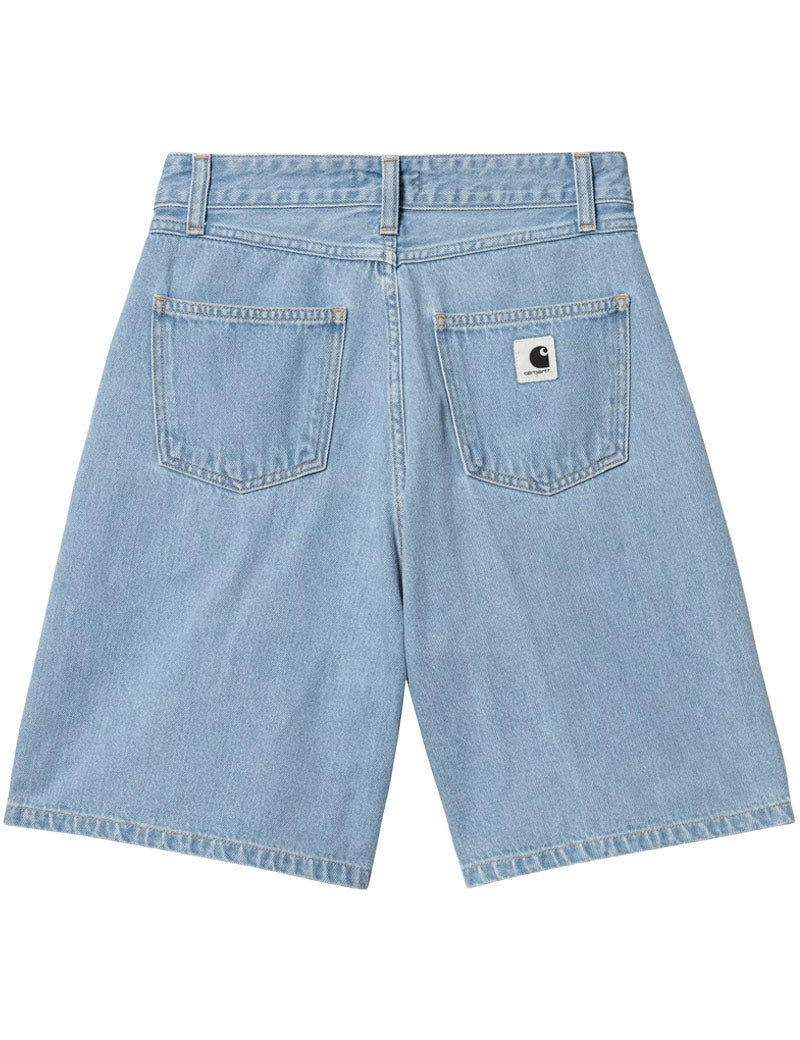 Carhartt WIP W' Alta Short Blue, Stone Bleached Back View
