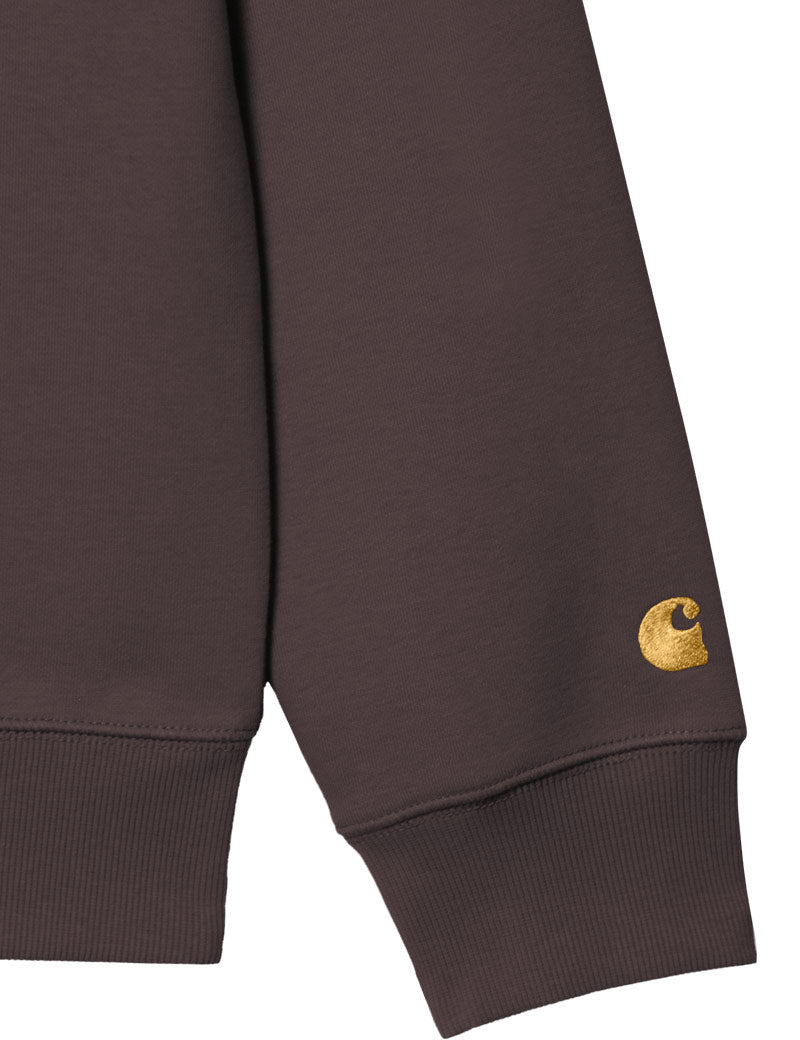 Carhartt Wip Chase Sweatshirt Shale Gold Detail