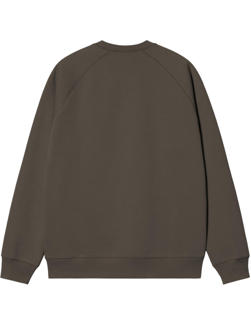 Carhartt Wip Chase Sweatshirt Shungite & Gold Back View