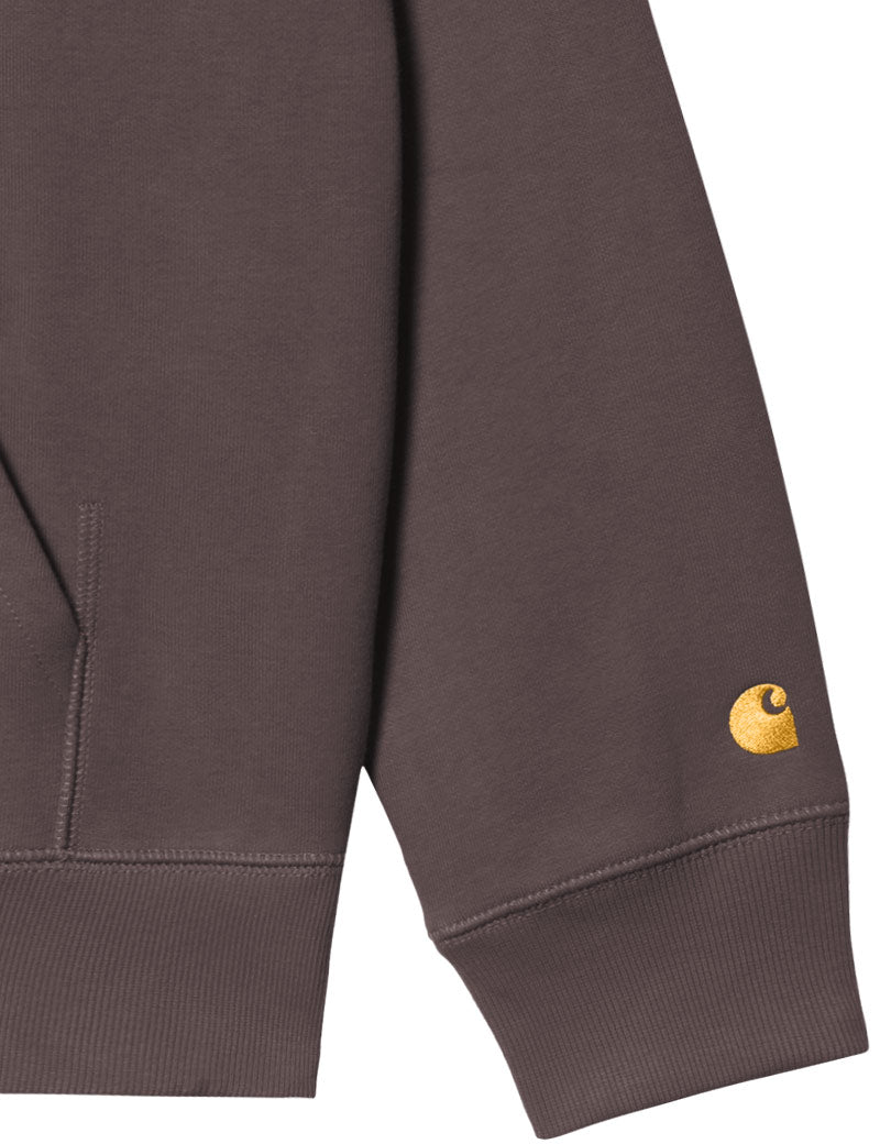 Carhartt Wip Hooded Chase Sweat Shale Gold Close