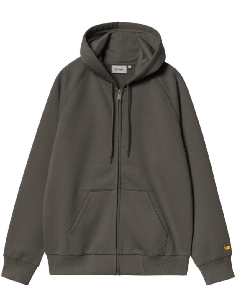 Carhartt Wip Hooded Chase Jacket Shungite & Gold Main