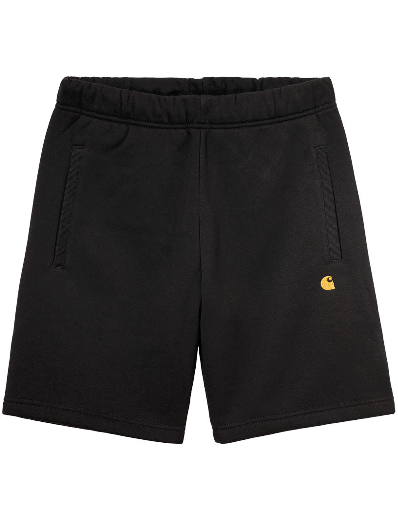 Carhartt WIP Chase Sweat Short Black Gold Front