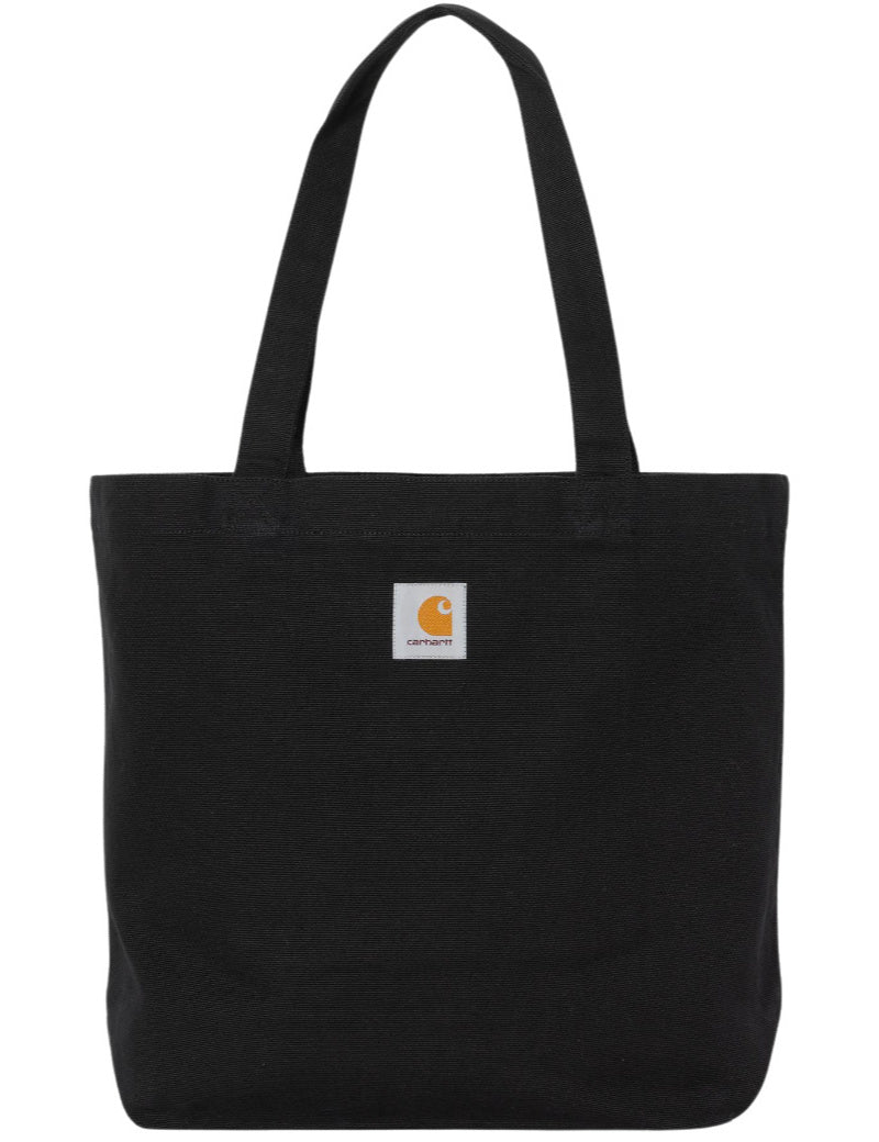 Carhartt WIP Canvas Graphic Tote WIPTOPIA 2 Print Black Back View