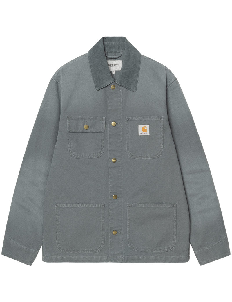 Carhartt WIP Michigan Coat Cozy Blue Stone Canvas Front