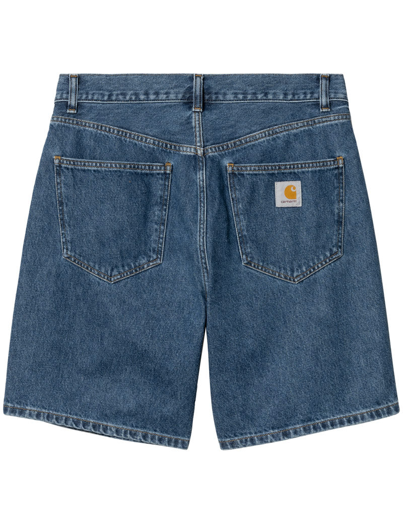 Carhartt WIP Nolan Shorts Denim Blue Heavy Stone Wash Back View