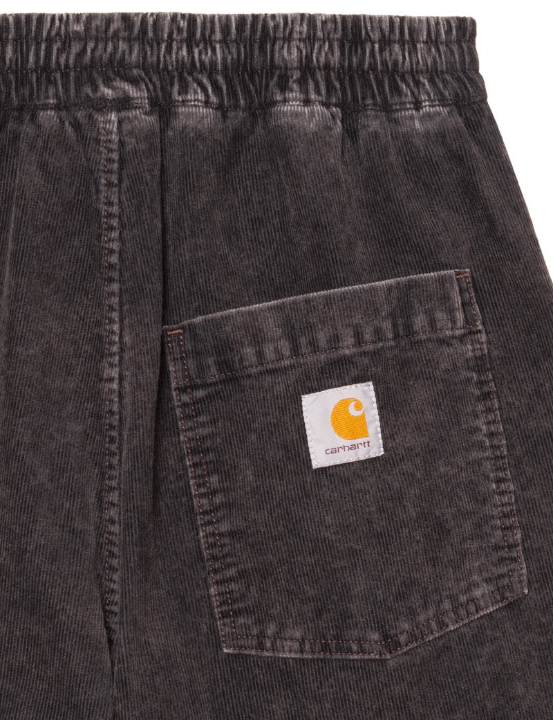 Carhartt WIP Reynold Corduroy Shorts Shale Dusky Washed Back Pocket Detail