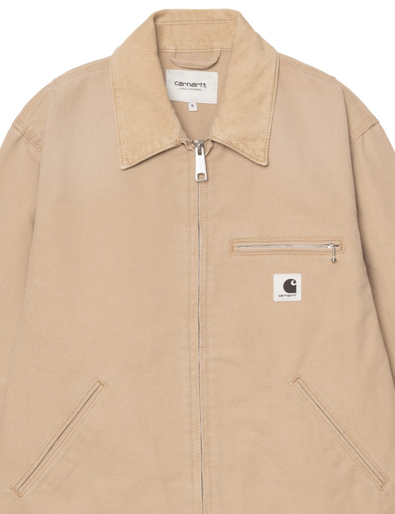 Carhartt WIP W' OG Detroit Jacket Dusty H Brown Stone Corduroy Collar
