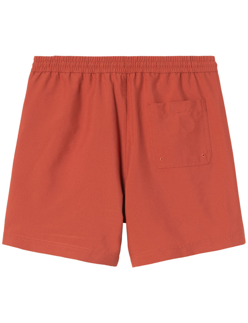 Carhartt Wip Chase Swim Trunks Shorts Oxide Red Gold Back