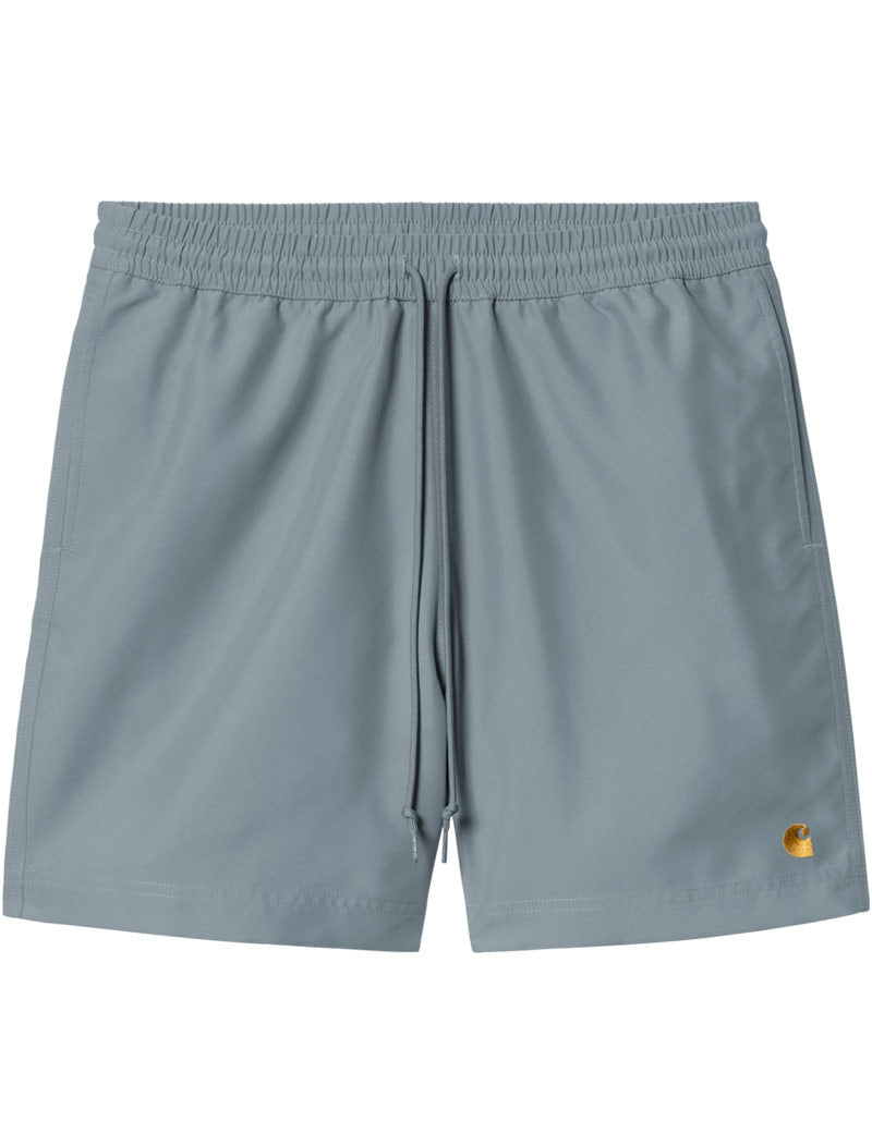 Carhartt Wip Chase Swim Trunks Shorts Velvet Blue Gold Front