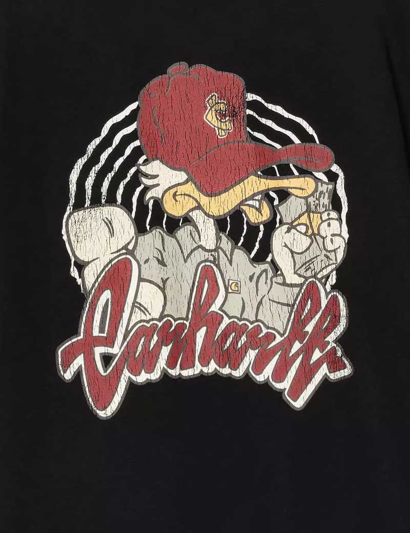 Carhartt Wip Short Sleeve Chedda T-Shirt Black Heavy Stone Wash