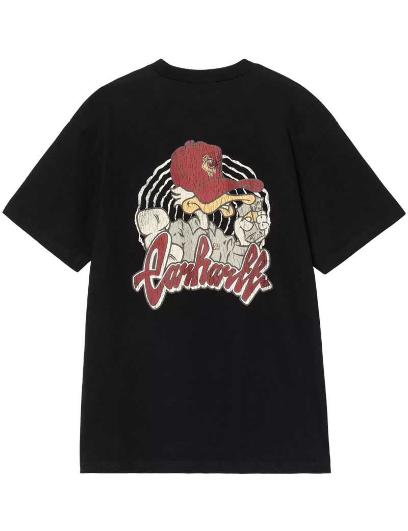 Carhartt Wip Short Sleeve Chedda T-Shirt Black Heavy Stone Wash