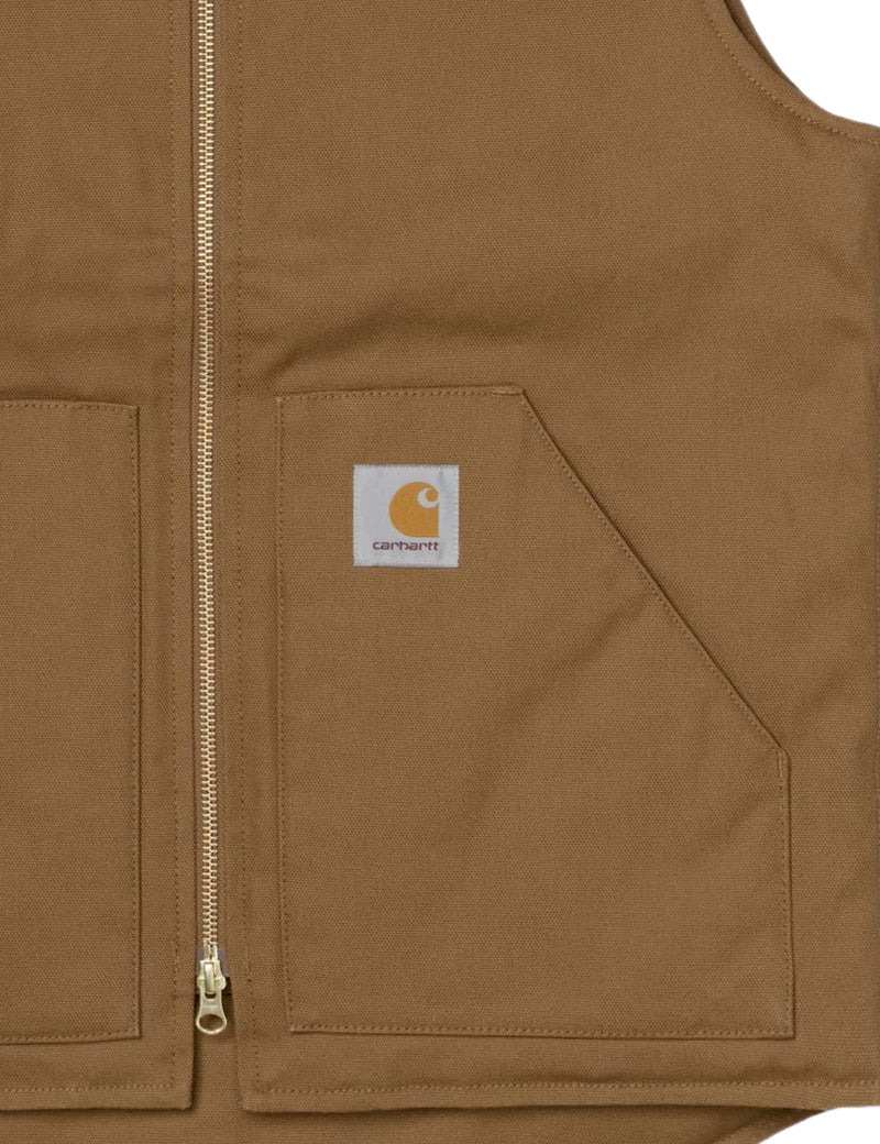 Carhartt WIP Classic Vest Dearborn Canvas Hamilton Brown Rigid