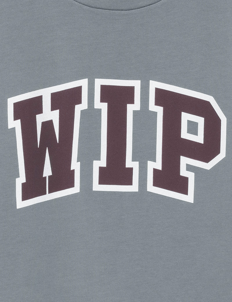 Carhartt WIP Short Sleeve WIP III T-Shirt Cozy Blue Heavy Stone Wash Print Detail