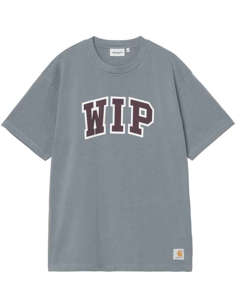 Carhartt WIP Short Sleeve WIP III T-Shirt Cozy Blue Heavy Stone Wash Front